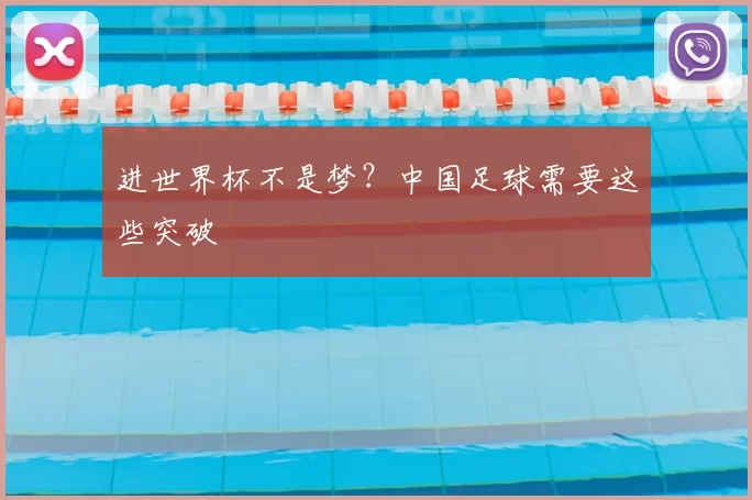 进世界杯不是梦?中国足球需要这些突破