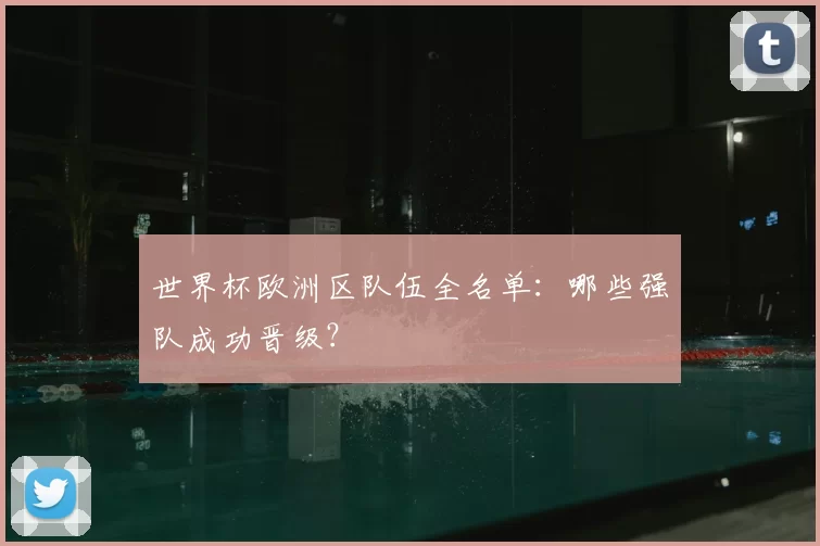 世界杯欧洲区队伍全名单:哪些强队成功晋级?